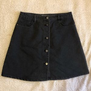 Asos Denim Button Up A-line Skirt